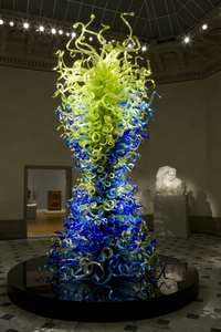 Sea Blue and Green Tower by Dale Chihuly