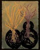 Ikebana Drawing with Saffron and Copper by Dale Chihuly